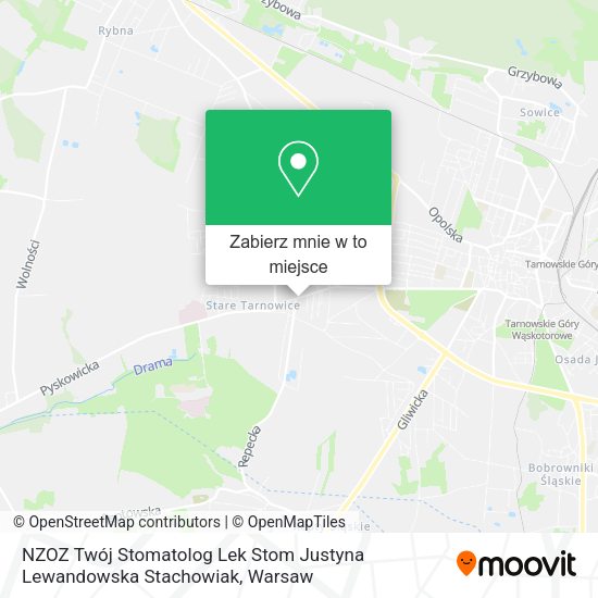 Mapa NZOZ Twój Stomatolog Lek Stom Justyna Lewandowska Stachowiak