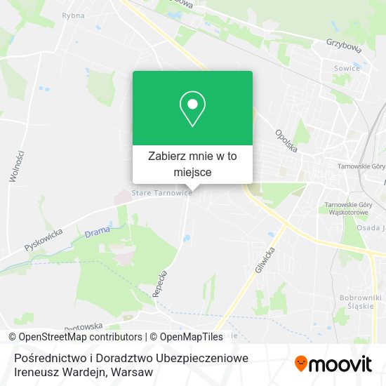 Mapa Pośrednictwo i Doradztwo Ubezpieczeniowe Ireneusz Wardejn