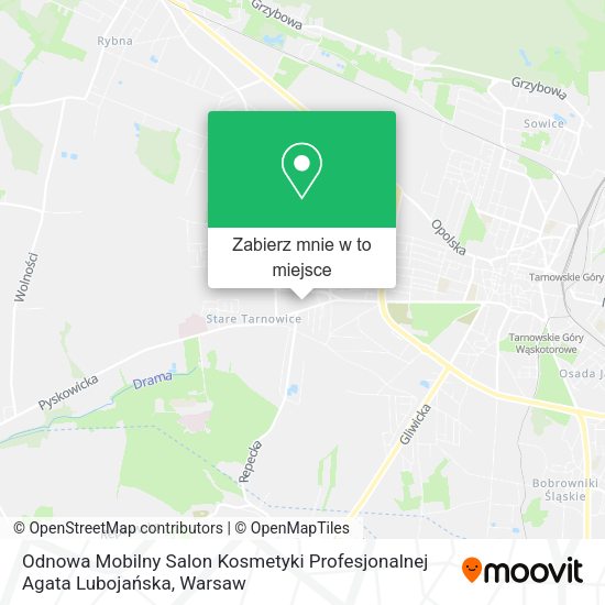 Mapa Odnowa Mobilny Salon Kosmetyki Profesjonalnej Agata Lubojańska