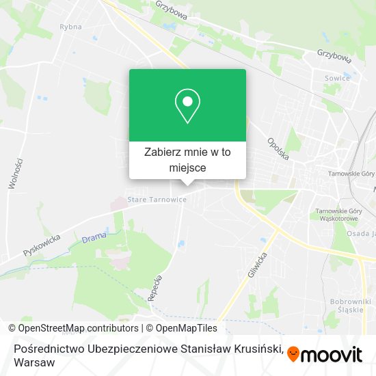 Mapa Pośrednictwo Ubezpieczeniowe Stanisław Krusiński