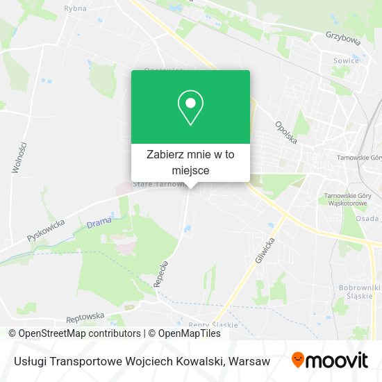 Mapa Usługi Transportowe Wojciech Kowalski