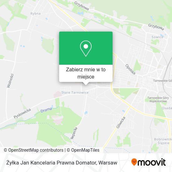 Mapa Żyłka Jan Kancelaria Prawna Domator