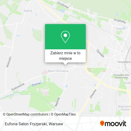 Mapa Euforia Salon Fryzjerski