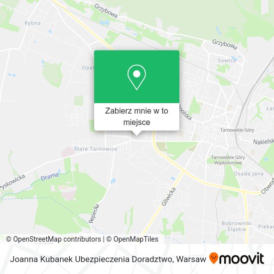 Mapa Joanna Kubanek Ubezpieczenia Doradztwo