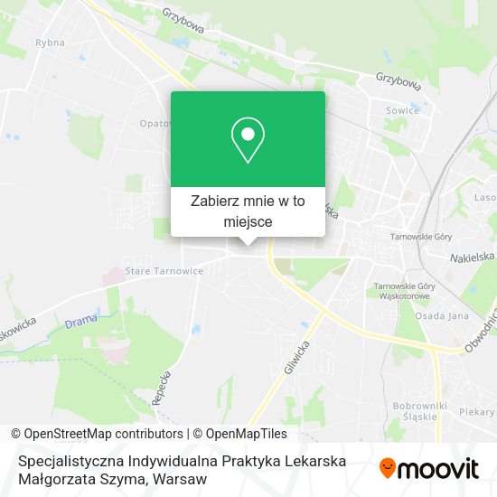 Mapa Specjalistyczna Indywidualna Praktyka Lekarska Małgorzata Szyma