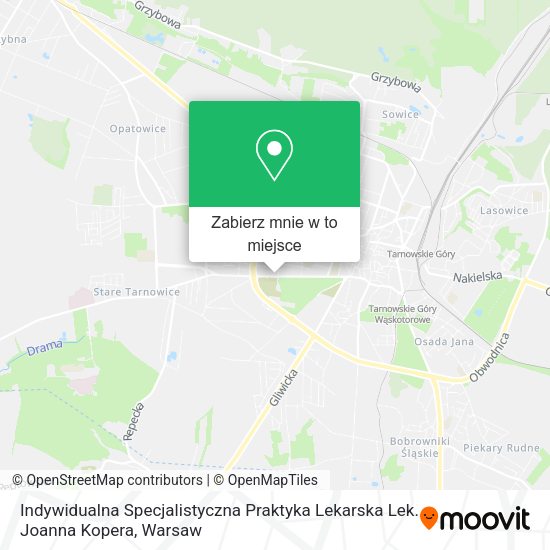 Mapa Indywidualna Specjalistyczna Praktyka Lekarska Lek. Joanna Kopera