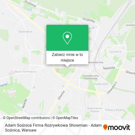 Mapa Adam Sośnica Firma Rozrywkowa Showman - Adam Sośnica