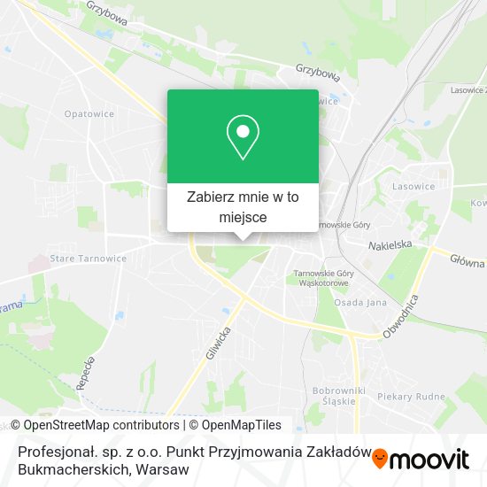 Mapa Profesjonał. sp. z o.o. Punkt Przyjmowania Zakładów Bukmacherskich