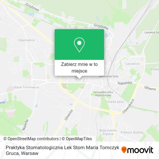 Mapa Praktyka Stomatologiczna Lek Stom Maria Tomczyk Gruca