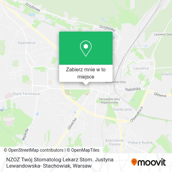 Mapa NZOZ Twój Stomatolog Lekarz Stom. Justyna Lewandowska- Stachowiak