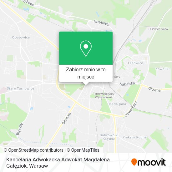 Mapa Kancelaria Adwokacka Adwokat Magdalena Gałęziok