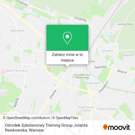 Mapa Ośrodek Szkoleniowy Training Group Jolanta Rewkowska