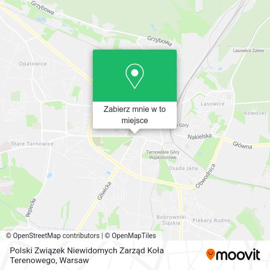 Mapa Polski Związek Niewidomych Zarząd Koła Terenowego