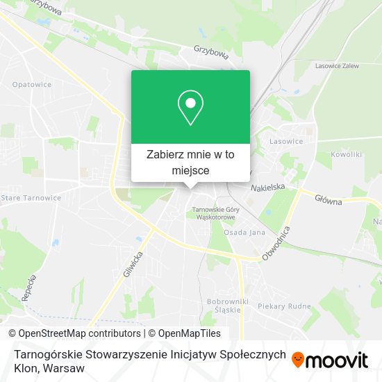 Mapa Tarnogórskie Stowarzyszenie Inicjatyw Społecznych Klon