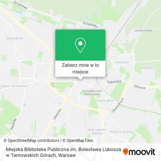 Mapa Miejska Biblioteka Publiczna im. Bolesława Lubosza w Tarnowskich Górach