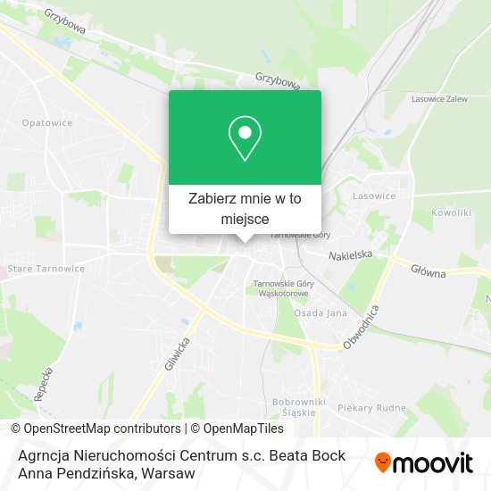 Mapa Agrncja Nieruchomości Centrum s.c. Beata Bock Anna Pendzińska