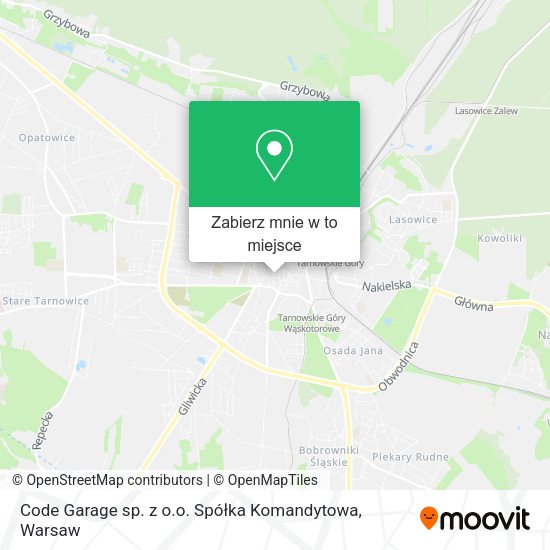 Mapa Code Garage sp. z o.o. Spółka Komandytowa