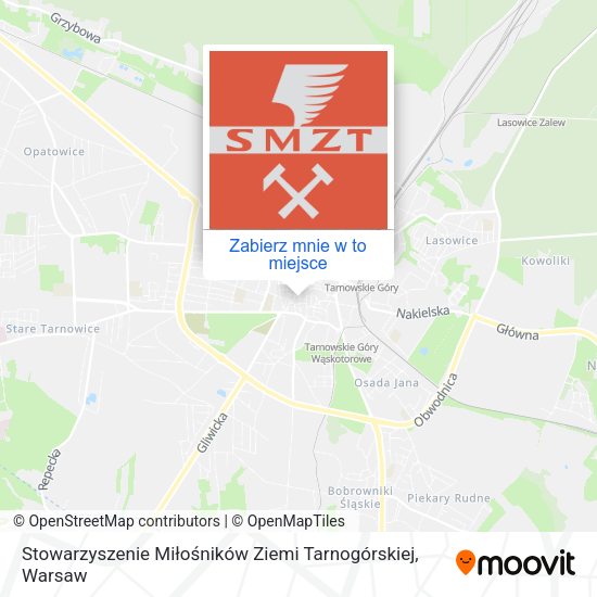 Mapa Stowarzyszenie Miłośników Ziemi Tarnogórskiej