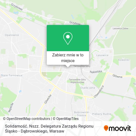 Mapa Solidarność. Nszz. Delegatura Zarządu Regionu Śląsko - Dąbrowskiego