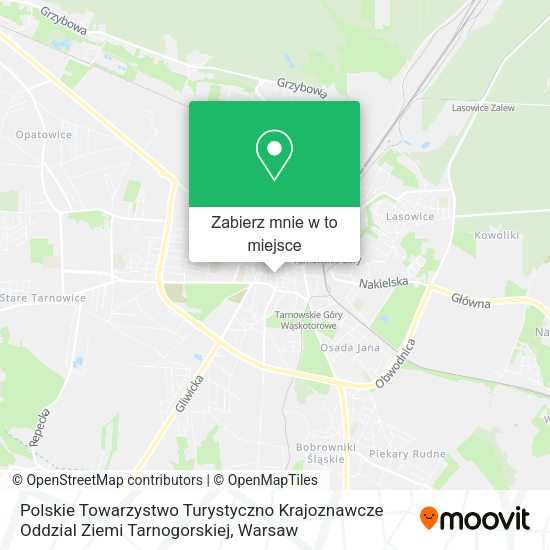 Mapa Polskie Towarzystwo Turystyczno Krajoznawcze Oddzial Ziemi Tarnogorskiej