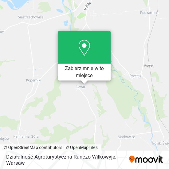 Mapa Działalność Agroturystyczna Ranczo Wilkowyje