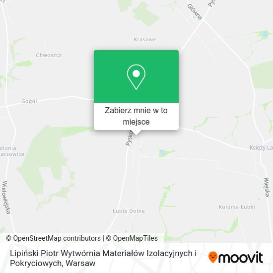 Mapa Lipiński Piotr Wytwórnia Materiałów Izolacyjnych i Pokryciowych