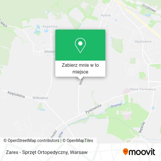 Mapa Zarex - Sprzęt Ortopedyczny