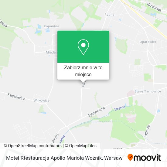 Mapa Motel Rtestauracja Apollo Mariola Woźnik