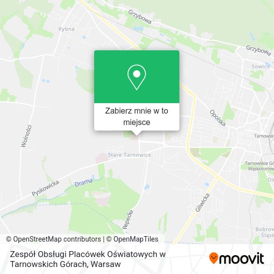 Mapa Zespół Obsługi Placówek Oświatowych w Tarnowskich Górach