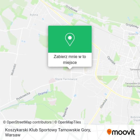 Mapa Koszykarski Klub Sportowy Tarnowskie Gory