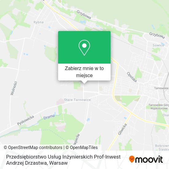 Mapa Przedsiębiorstwo Usług Inżynierskich Prof-Inwest Andrzej Drzastwa