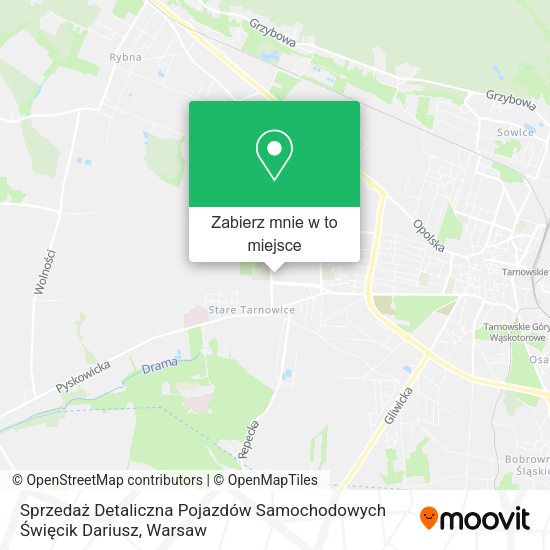 Mapa Sprzedaż Detaliczna Pojazdów Samochodowych Święcik Dariusz