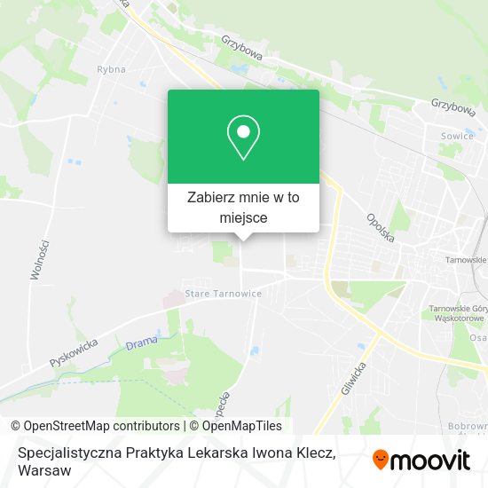 Mapa Specjalistyczna Praktyka Lekarska Iwona Klecz