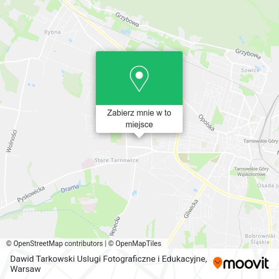 Mapa Dawid Tarkowski Uslugi Fotograficzne i Edukacyjne