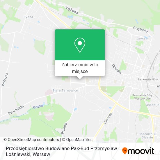 Mapa Przedsiębiorstwo Budowlane Pak-Bud Przemysław Łośniewski