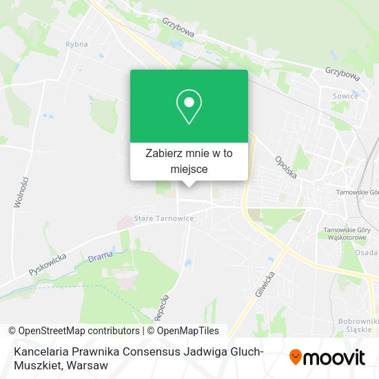 Mapa Kancelaria Prawnika Consensus Jadwiga Gluch-Muszkiet