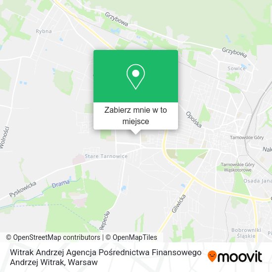 Mapa Witrak Andrzej Agencja Pośrednictwa Finansowego Andrzej Witrak