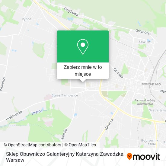 Mapa Sklep Obuwniczo Galanteryjny Katarzyna Zawadzka