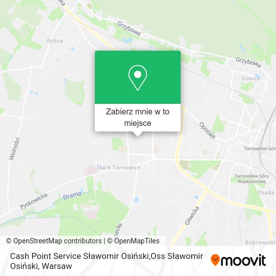 Mapa Cash Point Service Sławomir Osiński,Oss Sławomir Osiński