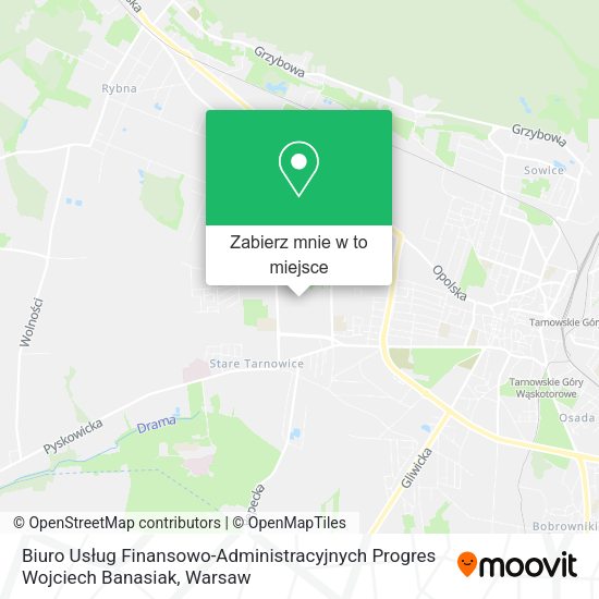 Mapa Biuro Usług Finansowo-Administracyjnych Progres Wojciech Banasiak