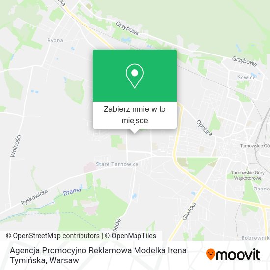 Mapa Agencja Promocyjno Reklamowa Modelka Irena Tymińska