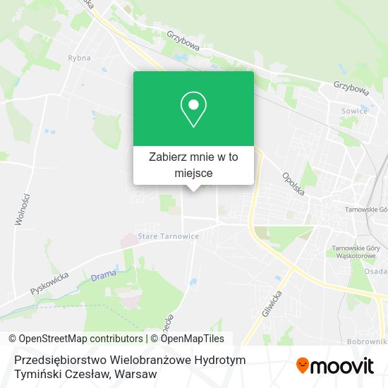 Mapa Przedsiębiorstwo Wielobranżowe Hydrotym Tymiński Czesław