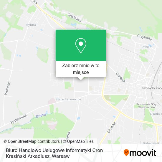 Mapa Biuro Handlowo Usługowe Informatyki Cron Krasiński Arkadiusz
