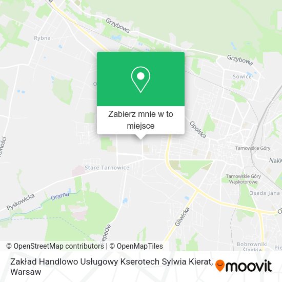 Mapa Zakład Handlowo Usługowy Kserotech Sylwia Kierat