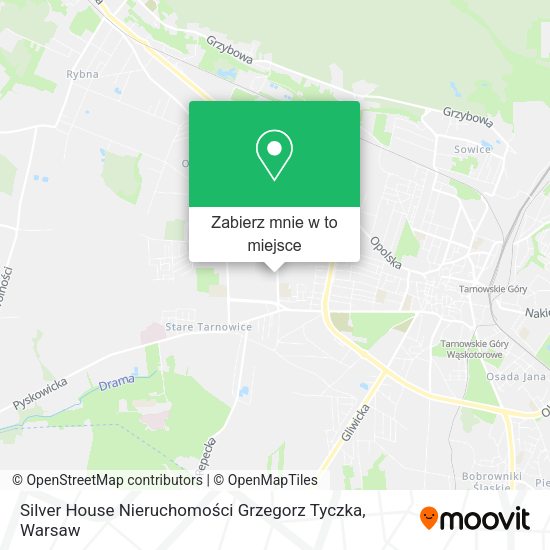 Mapa Silver House Nieruchomości Grzegorz Tyczka