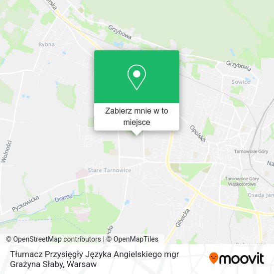 Mapa Tłumacz Przysięgły Języka Angielskiego mgr Grażyna Słaby