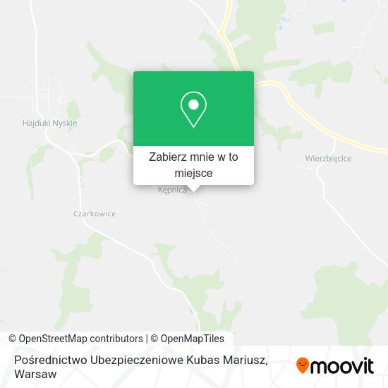 Mapa Pośrednictwo Ubezpieczeniowe Kubas Mariusz