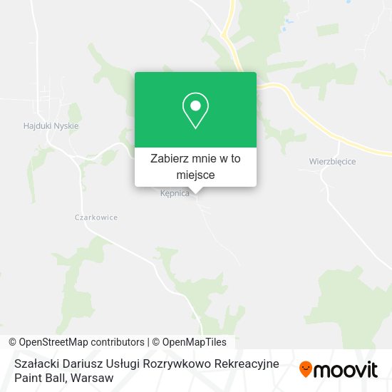 Mapa Szałacki Dariusz Usługi Rozrywkowo Rekreacyjne Paint Ball