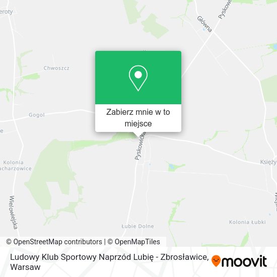 Mapa Ludowy Klub Sportowy Naprzód Lubię - Zbrosławice