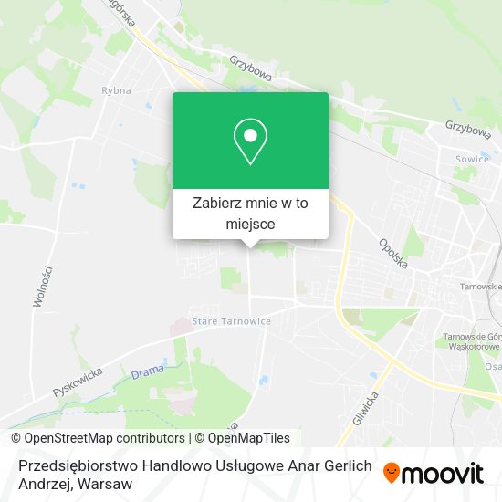 Mapa Przedsiębiorstwo Handlowo Usługowe Anar Gerlich Andrzej